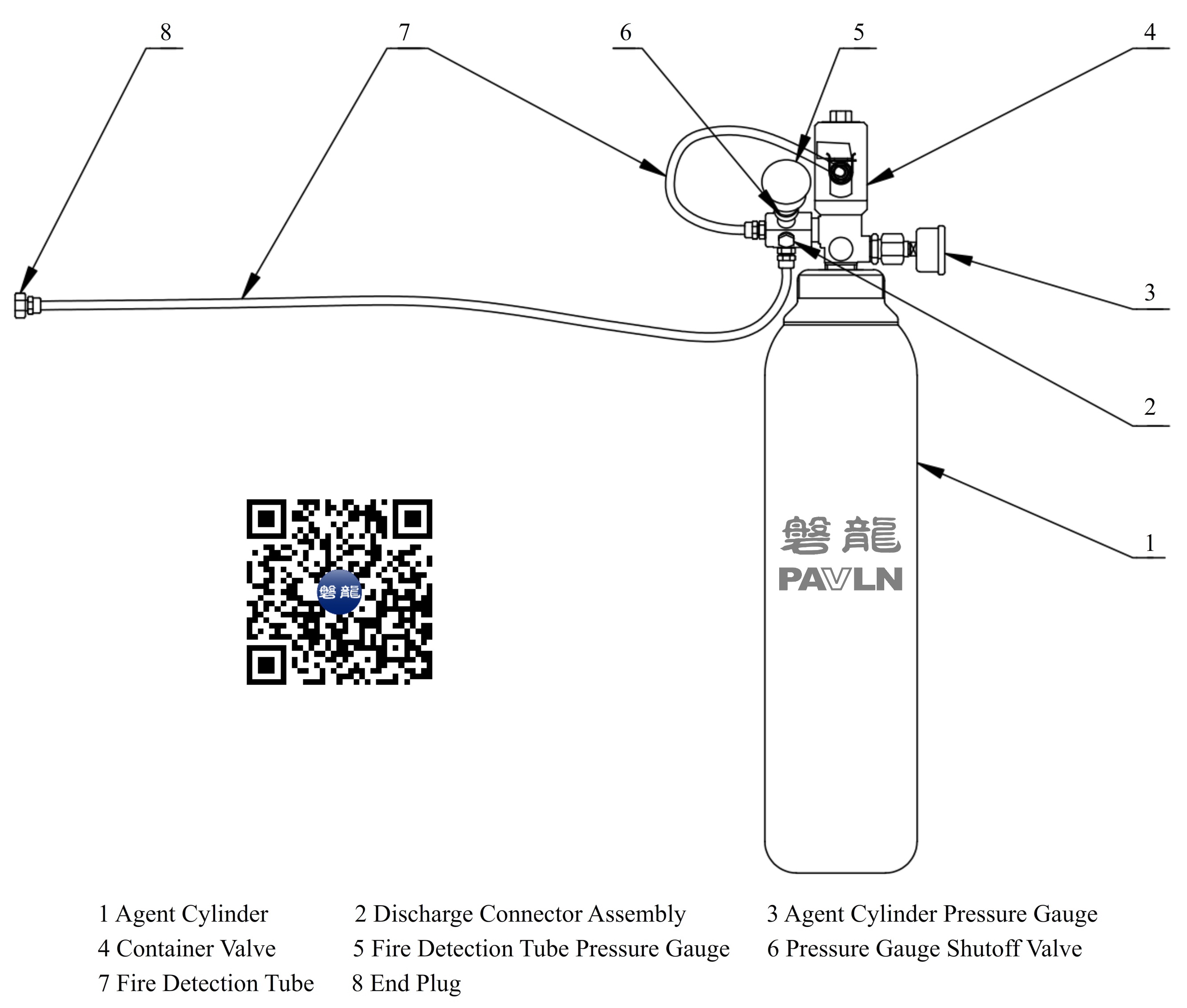 Direct-type Fire Detection Tubing Fire Suppression System（FK-5-1-12）