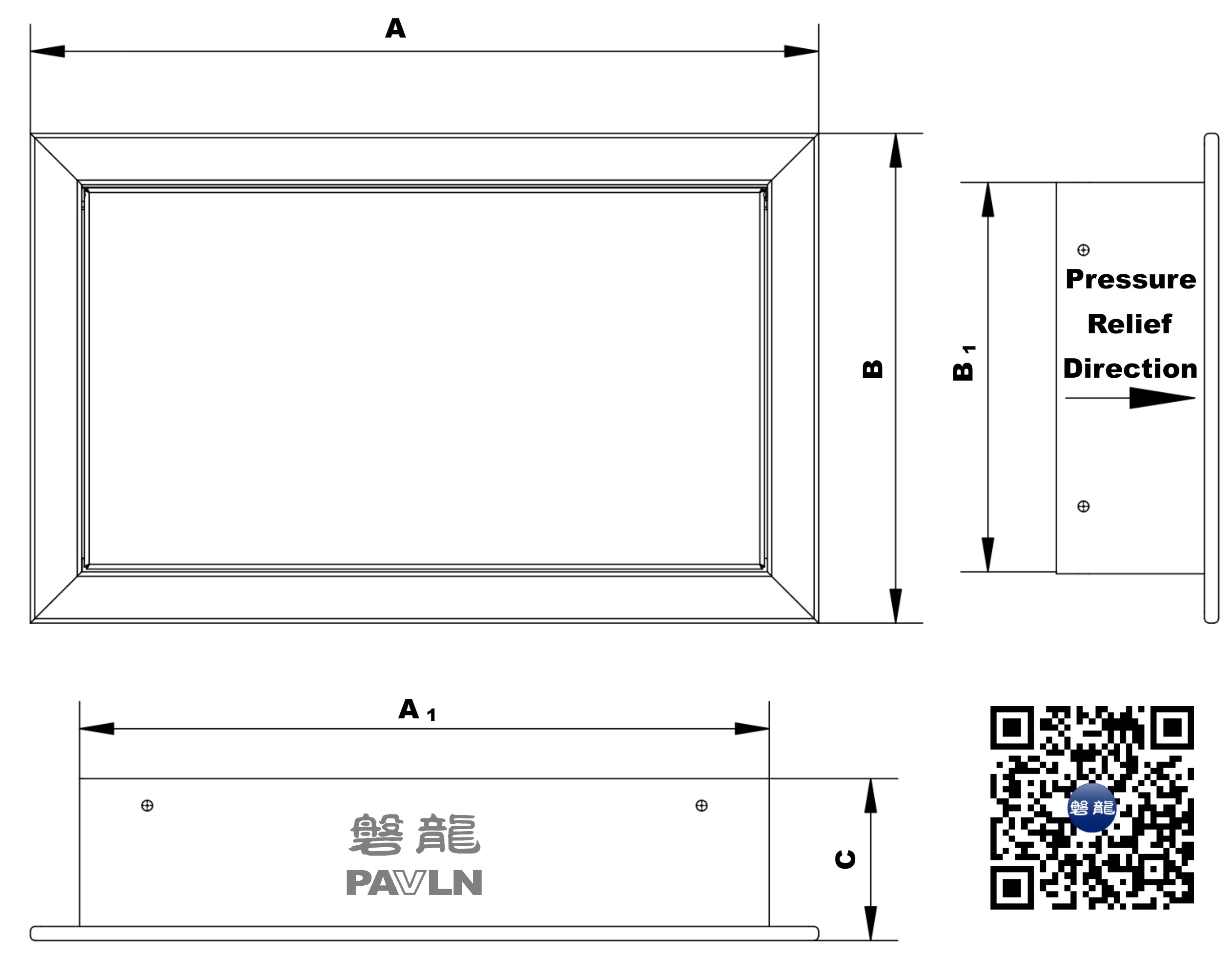 Gas Fire Suppression Pressure Relief Vent (Galvanized Steel Sheet)