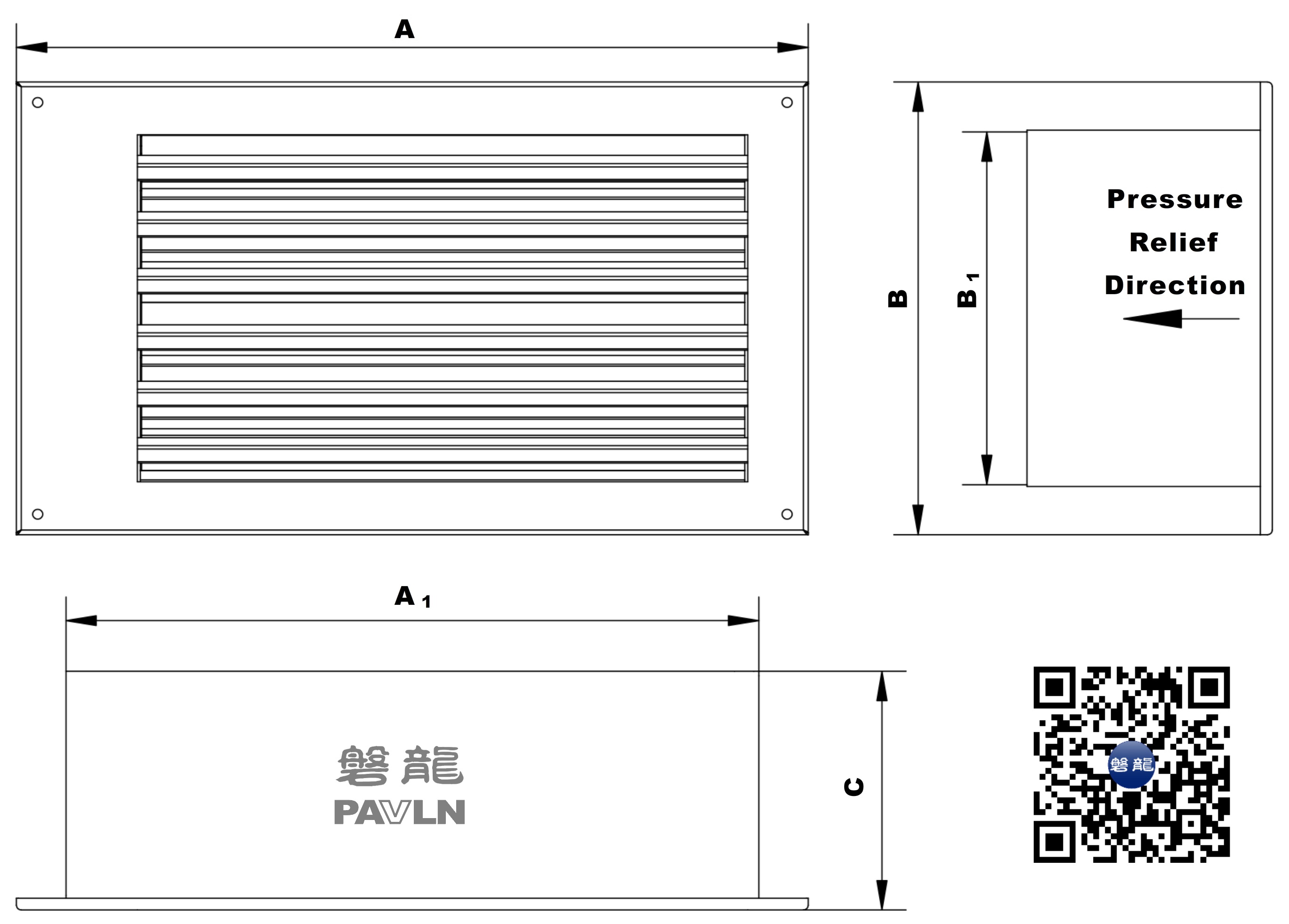 Gas Fire Suppression Pressure Relief Vent (Stainless Steel Sheet)
