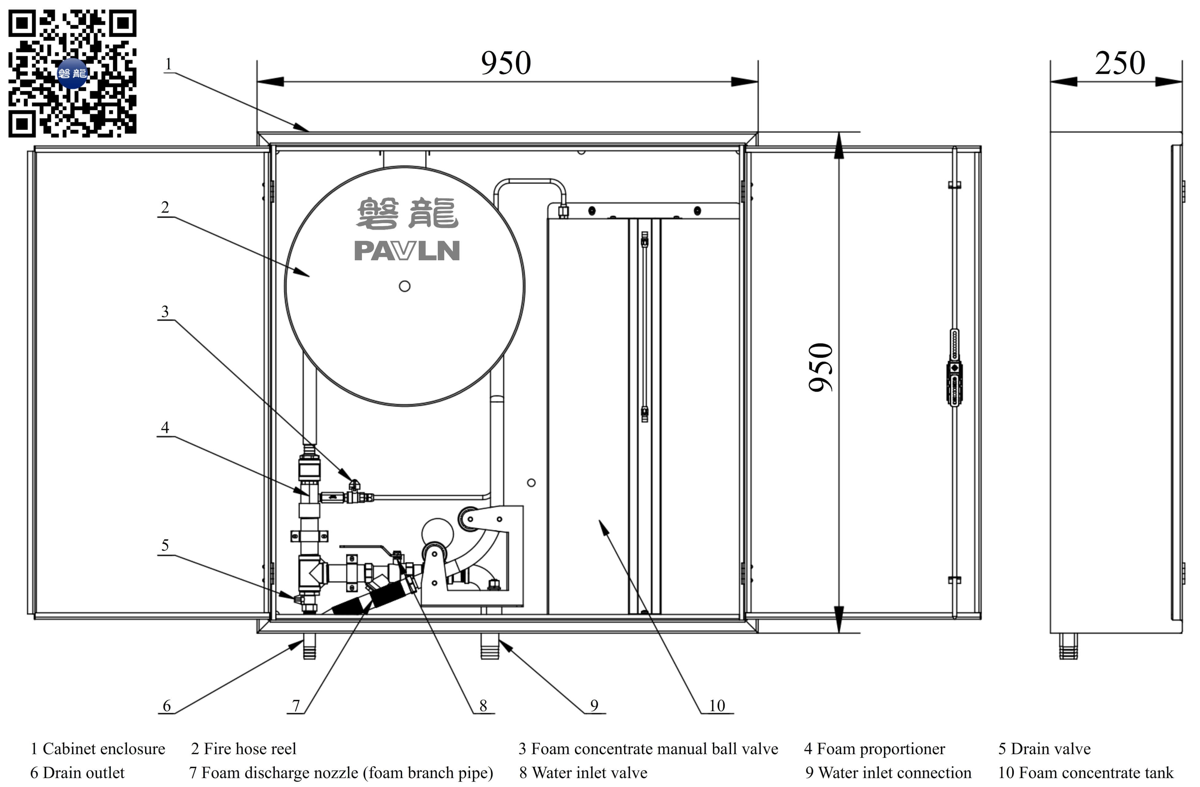 Foam Fire Hose Cabinet