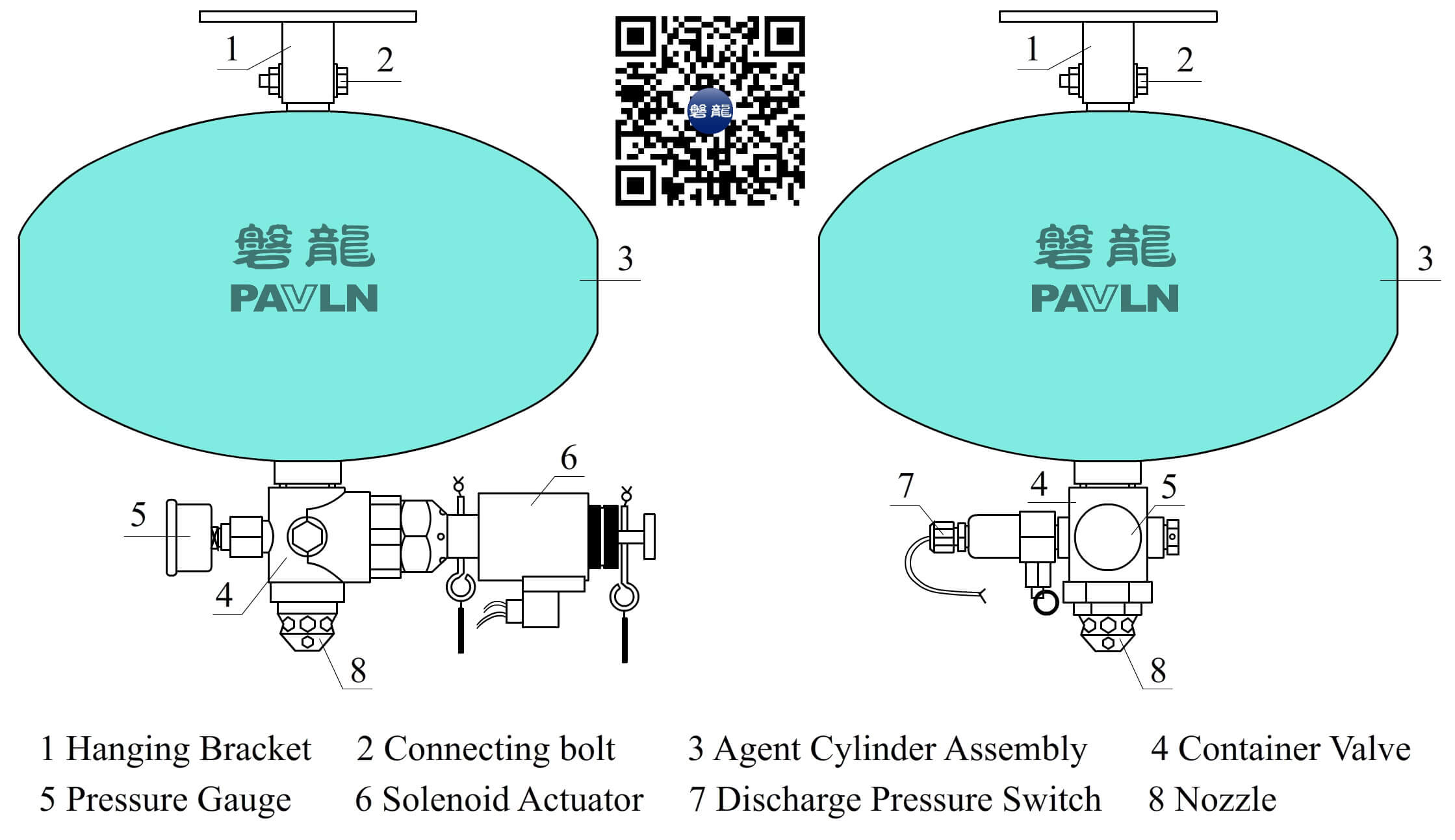 Electrically Actuated Ceiling-Mounted FK-5-1-12 Suppression Unit